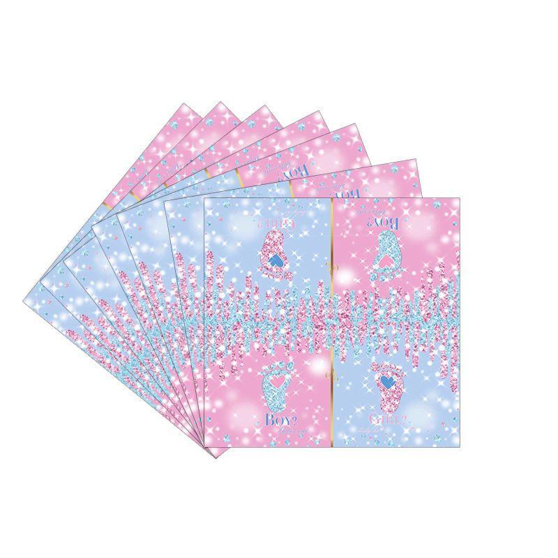 Набор одноразовой посуды и скатертей для вечеринки в стиле "Пол ребенка", тематическое оформление сцены