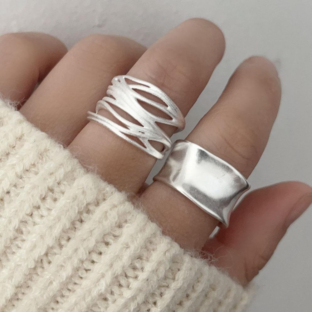 Xiaomi BF CLUB 925 Sterling Silver Rings For Women Simple Finger Open Vintage Handmade Interware Ring Allergy For Party Birthday Gift