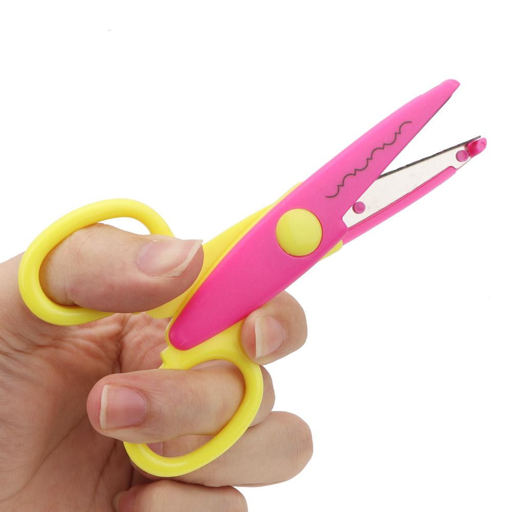 6 Pcs Colorful Plastic Kids Album Hand Paper Decor Cutting Scissors Tool