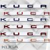 DRZG2 New Zinc Alloy KUGA Badge Car Body Trunk Fender Adhensive Lettering Emblem 3D Decal Sticker For Ford Kuga ST Line Styling