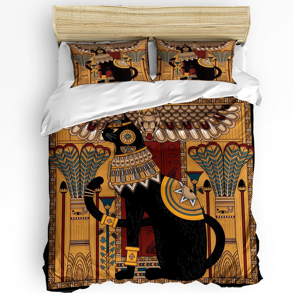 3Pcs Bedding Collection Cleopatra Egyptian Queen Culture Home Textile Duvet Cover Pillow Case Boy Kid Teen Girl Bedding Covers Collection