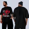 The Latest Hotselling Black Samurai Pattern Printed Shortsleeved Loose Mens and Womens Same Crew Neck Cotton Tshirt 2026