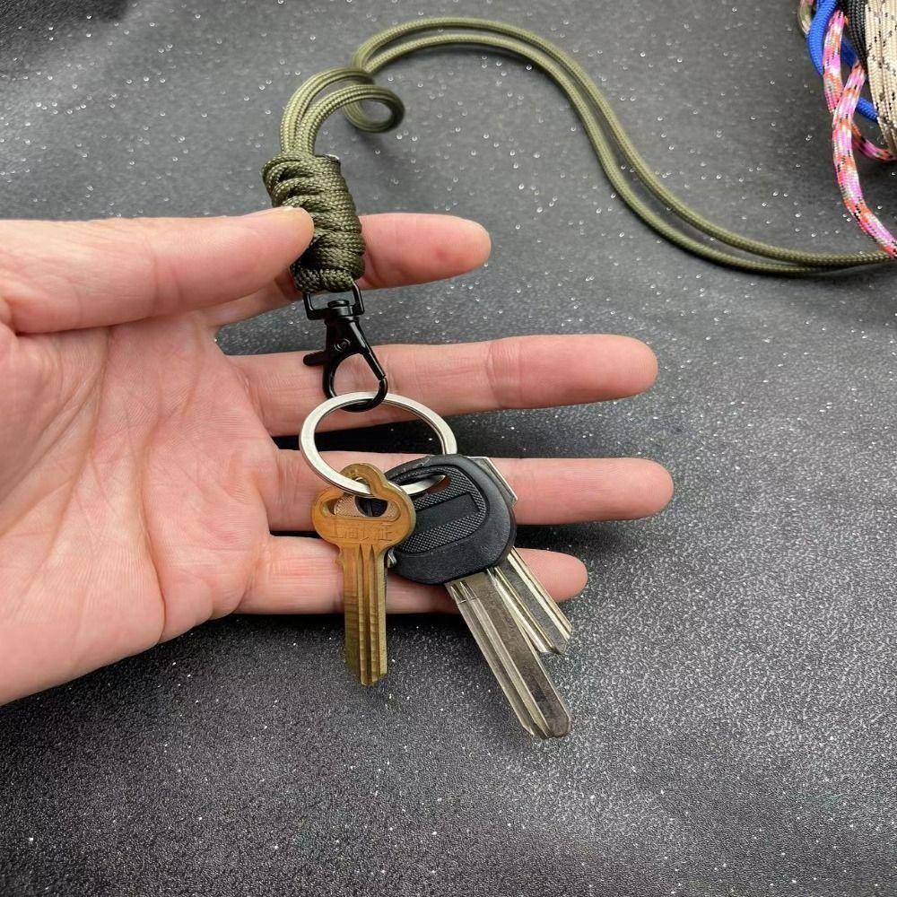 Key Ring Hanging Rope Braided Woven Keychain Paracord Lanyard Heavy Duty Lanyard Keychain Lanyard