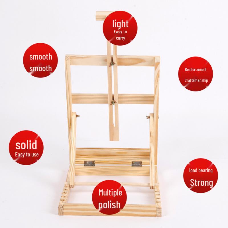 Foldable Wooden Tabletop Easel & Art Set for Kids