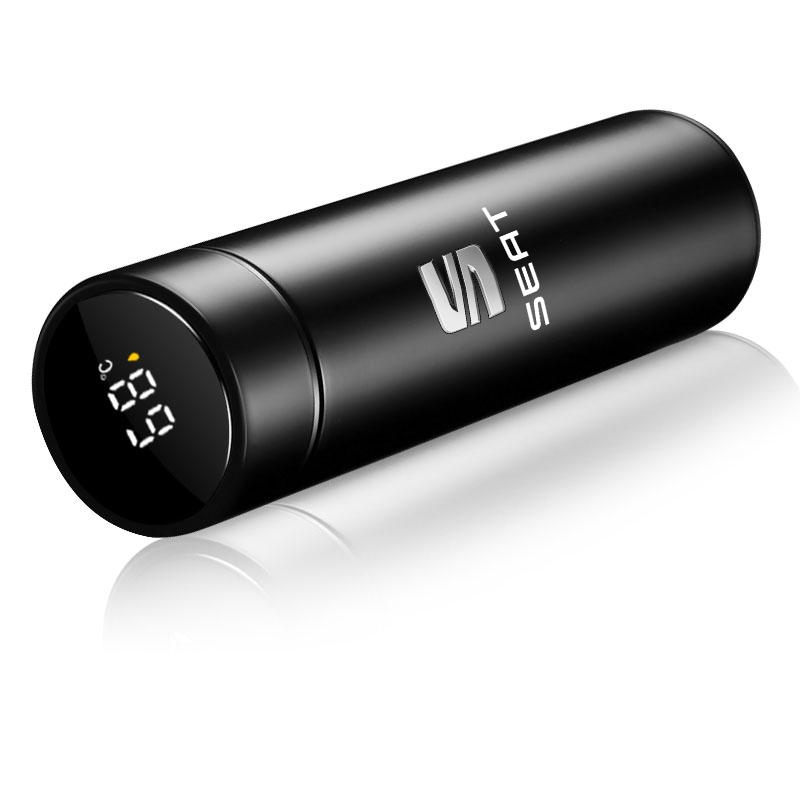 500ml Smart Thermo Mug Filter Coffee Drink Flask Temperature Display for SEAT Leon FR 5 6 MII Altea 5F Ibiza Toledo Cordoba Alhambra MK3