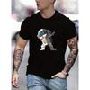 Astronaut Round Neck Graphic T-shirts, Causal Tees, Short Sleeves Comfortable Tops, Men's Summer Clothing