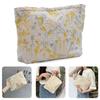 Embroidery Flower Cosmetic Bag Large Capacity Portable Smooth Zipper Soft Multifunctional Travel Toiletry Makeup Storage Pouch Travelling Use