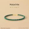 Natural Green Malachite Thin Crystal Bracelet - Cute and Fresh Design for Women