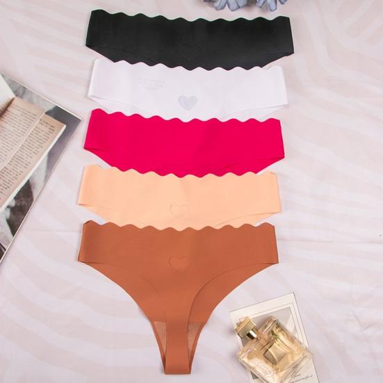 Женские бесшовные стринги, сексуальные, с низкой посадкой, с волнистым краем, трусики-бикини, невидимые, эластичные, дерзкое нижнее белье