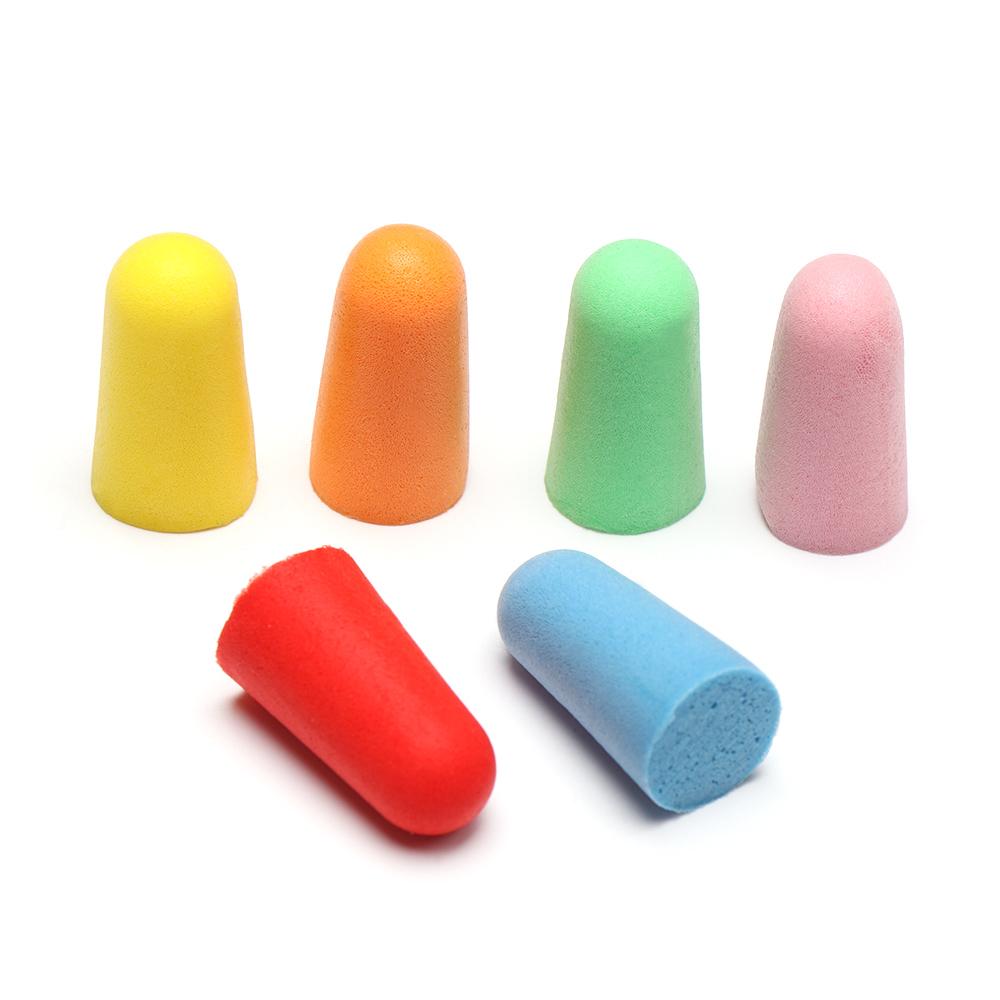 Color Comfort Sleeping Hearing Protector Rebound Soft Earplugs Tapered Polyurethane Foam Earmuffs