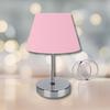 Северный хромированный абажур из розовой ткани, уголок для чтения в спальне