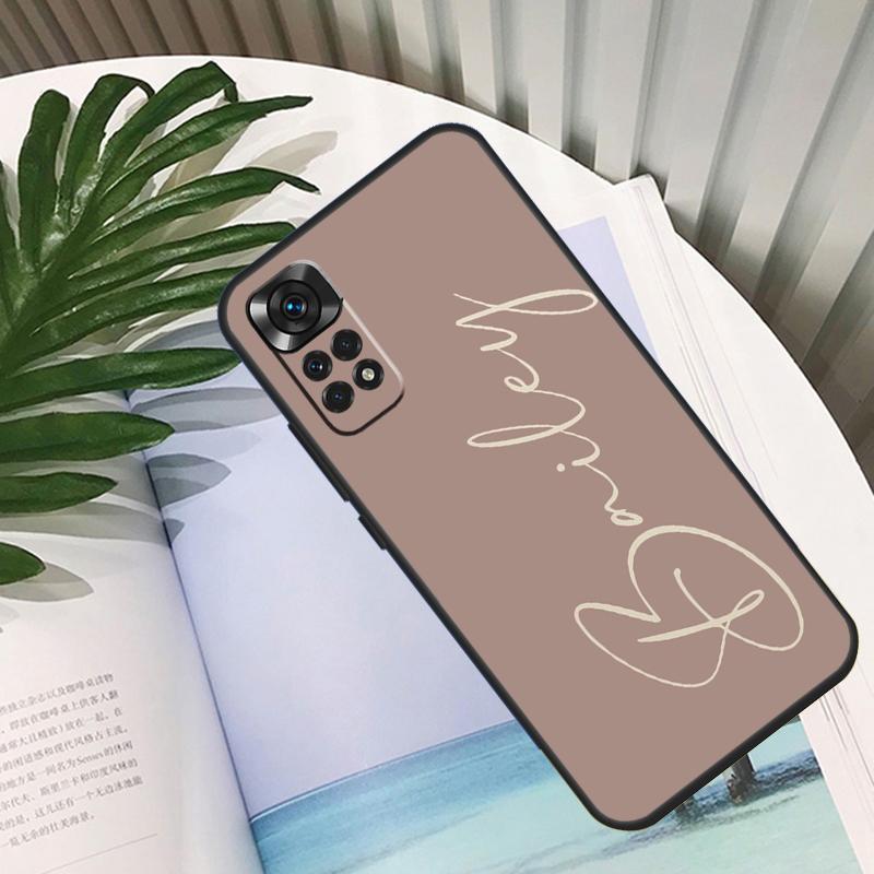 Пастельный чехол для телефона с инициалами на заказ для Xiaomi Redmi Note 12 11 10 8 9 Pro Note 9S 10S 11S Redmi 9C 12C 9T 10C