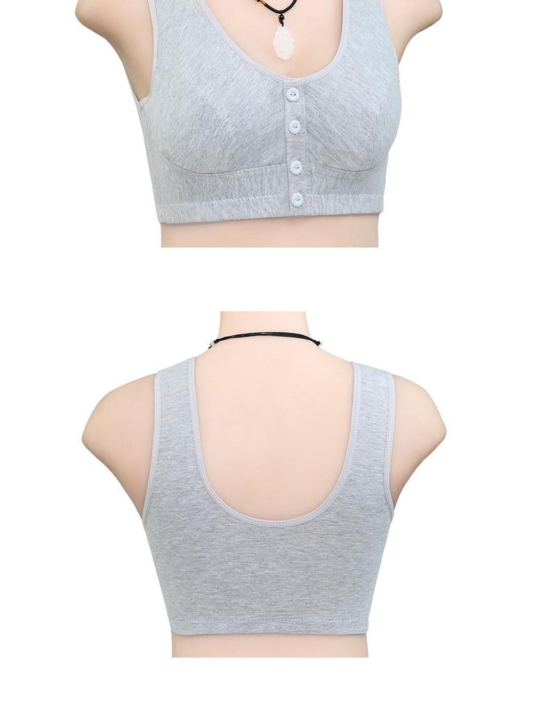 Хлопковый жилет-бра без косточек с застежкой спереди для женщин среднего и пожилого возраста, большого размера, тонкий