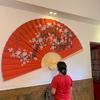 Giant Wall Fan Folding Bamboo Fan Large Big Hand Classical Wall Mount Fan Living Room Decor Plum Fans Chinese Decoration