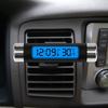2 In 1 Car Auto Thermometer Clock Calendar LCD Digital Display Screen Clip-on ElectronicsTemperature Gauge With Blue Backlight Automotive Accessories