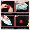 8Pcs Poker Embroidery Patches Spades Poker Red Heart Iron On Patches DIY Clothes Applique