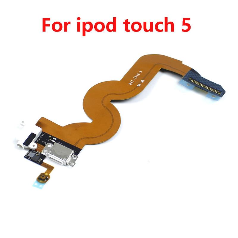 New Touch 5 USB Charger Charging Dock Port Audio Jack Headphone Flex For iPod Touch5 5th Gen Home Button Flex Cable Socket