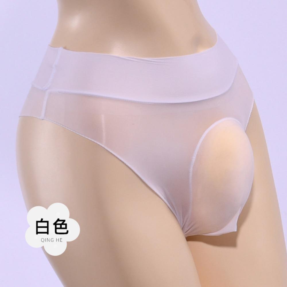 Cross-border Amazon Oily Men's Briefs Jj Set Seamless Stockings Sexy Shorts Silky U-shaped Pouch Panties