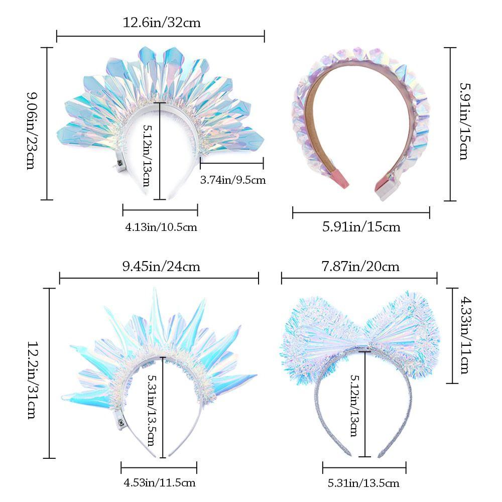 With Color Change Hairband Glowing Crown Flashing Headdress Fashion Light Up Headband