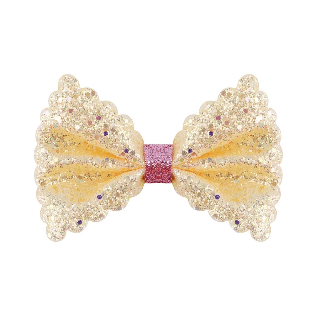 6pcs Glitter Hair Bows Sparkly Hair Clips Multi Color Alligator Clips Hair Clips for Baby Girls Teens Toddlers Hair Accessories