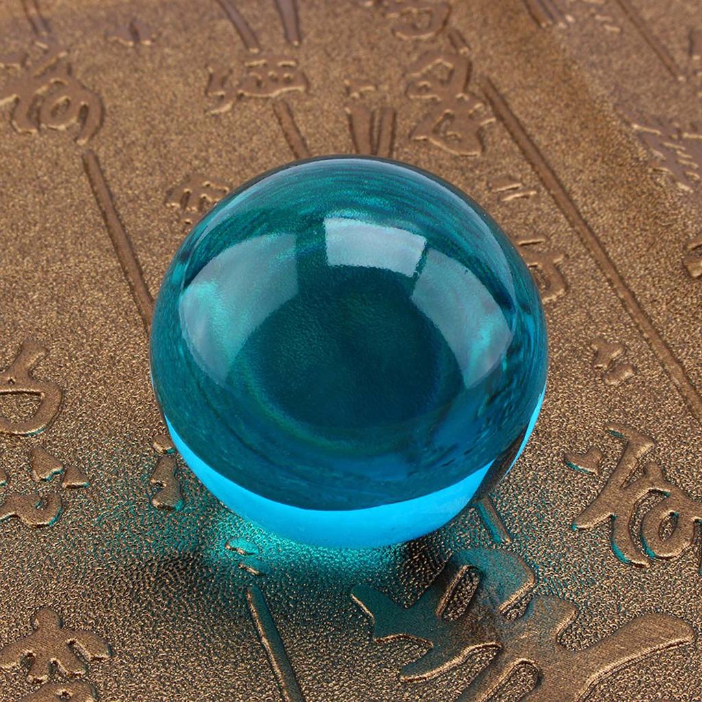 Asian Rare Natural Royal Blue Quartz Crystal Healing Ball Sphere 40mm with Stand