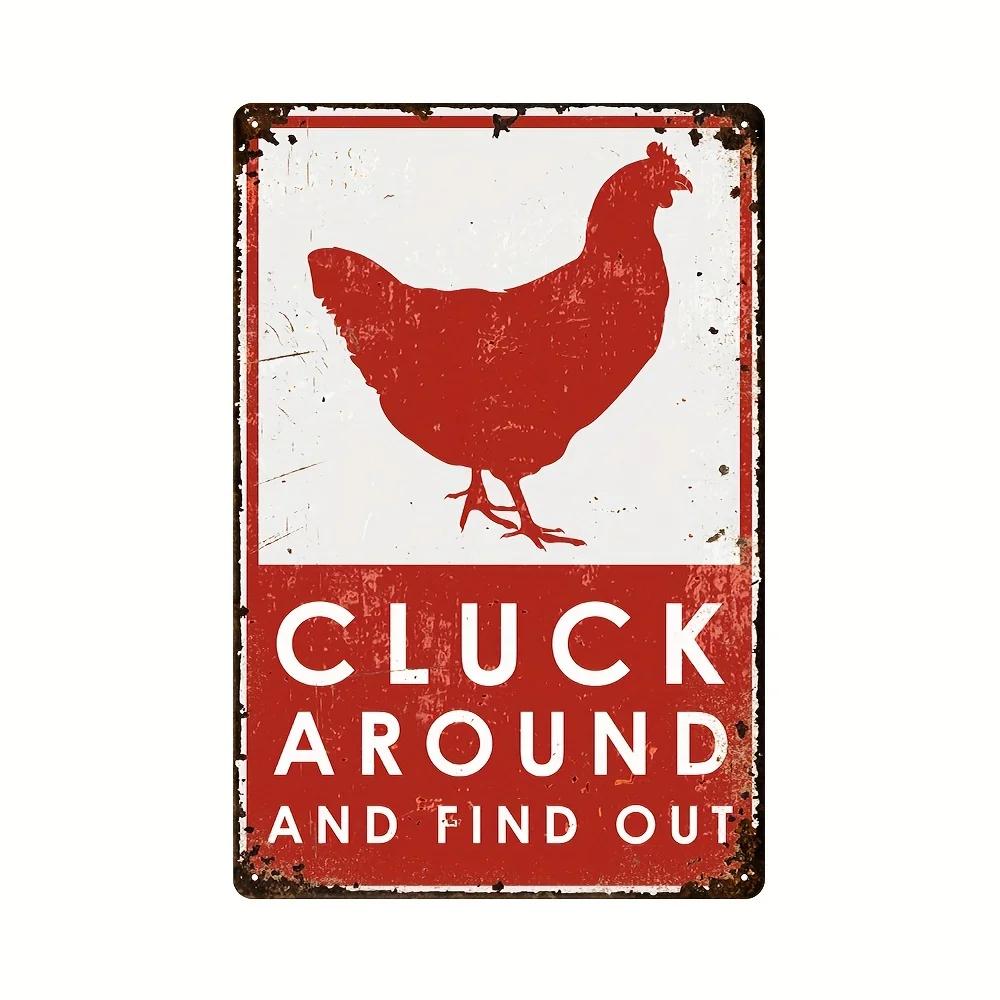 Crazy Chicken Coop Sign Retro Metal Welcome Plaque Funny Farmhouse Perfect For Henhouse Or Kitchen Ideal Farm Gift Wall Decor