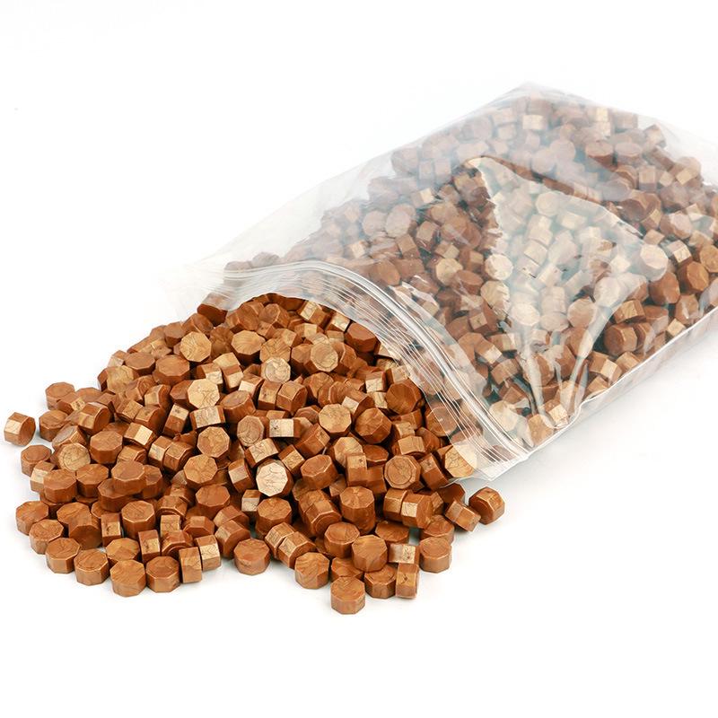 Pearlescent Iridescent Sealing Wax Stamp Set with Octagonal Wax Granules