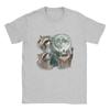 Raccoon 3 Racoons Howling At Moon T-Shirts Men Funny Weird Cursed Novelty 100% Cotton Tee Shirt Crewneck Short Sleeve T Shirts