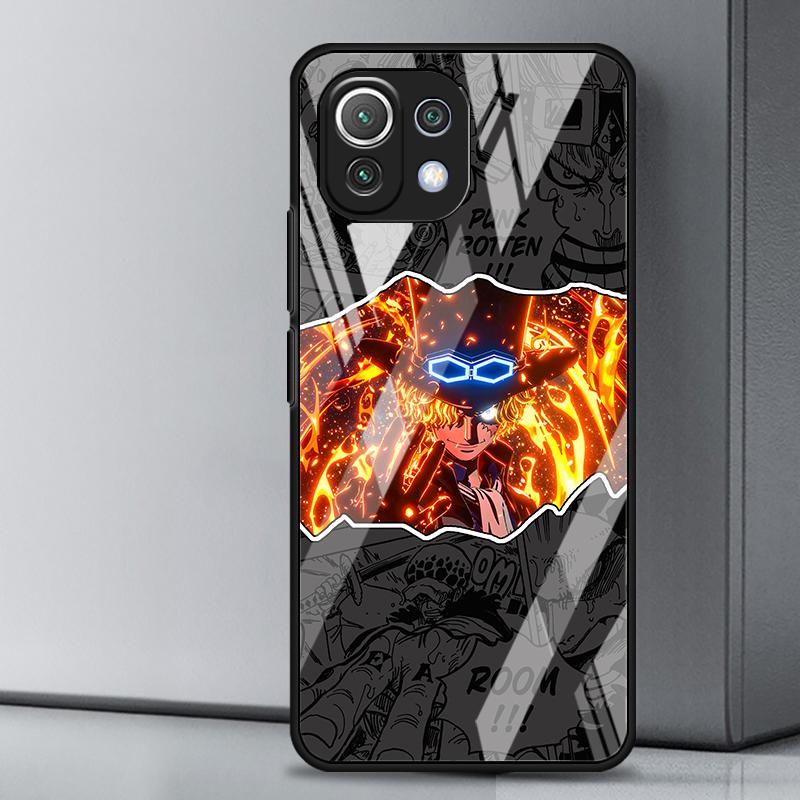 OneS P-ieceS Sabo Ace Case for Xiaomi mi 12 10T 11 Lite 12T 11T 14 12X 13 Note 10 10 Pro Glass Phone Cover