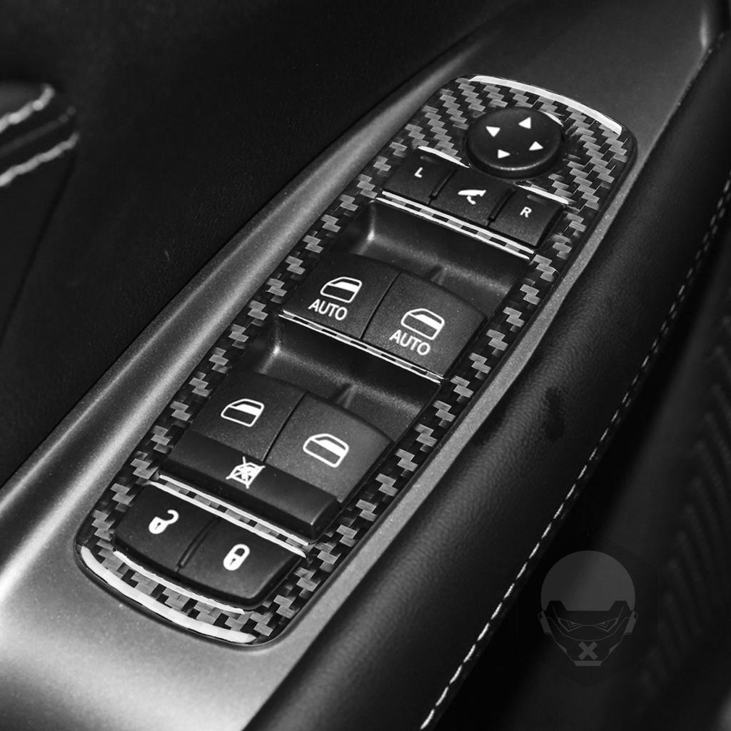 For Dodge Journey 2011-2017 Carbon Fiber Window Lift Control Button Panel Trim Cover Car Interior Accessories Decorative Sticker
