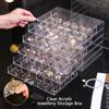 72/120 Grid Earring Jewellery Storage Box Clear Acrylic Necklaces Ring Storage Box