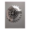 Decorative Silver Sun Wall Clock Modern Turkish Numerals Mirrored Plexiglass On Mdf 50x50 Cm