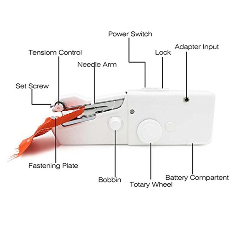 Профессиональная беспроводная мини-ручная швейная машина, электрическая швейная машина с быстрой строчкой