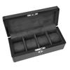 Коробка для часов, черная, 4 слота, мягкая бархатная подкладка, витрина, органайзер для ювелирных наручных часов