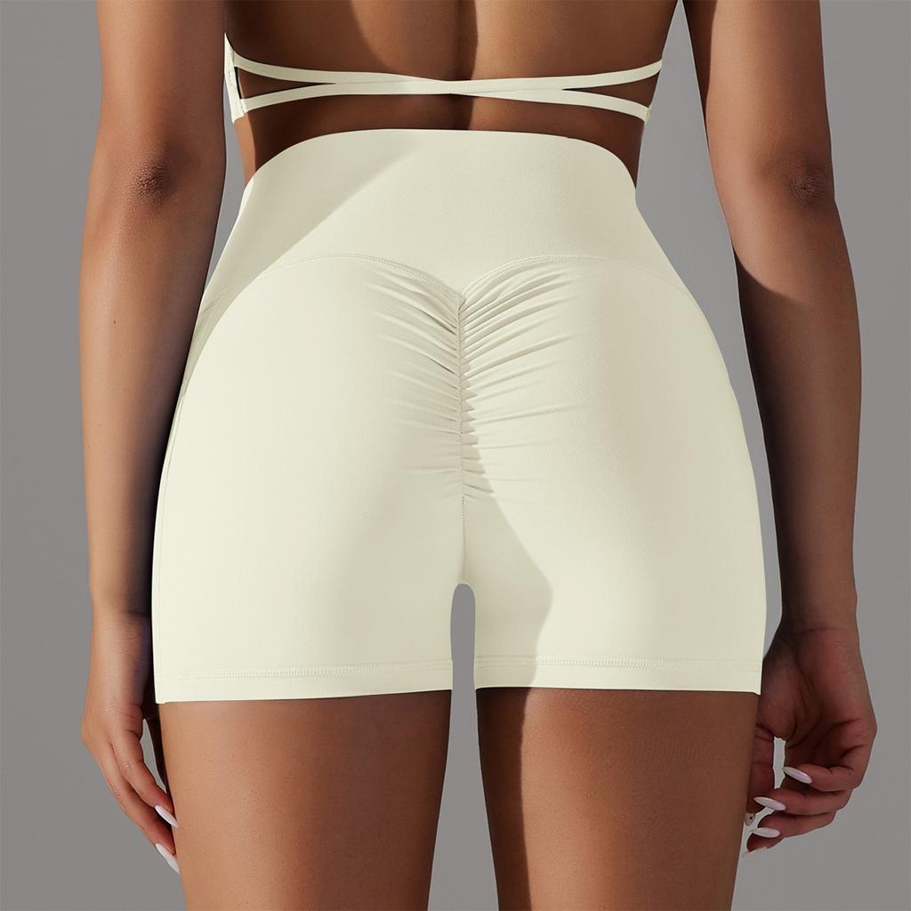 Women's Summer Cross V Waist Pocket Fitness Yoga Shorts Exercise Three Pants