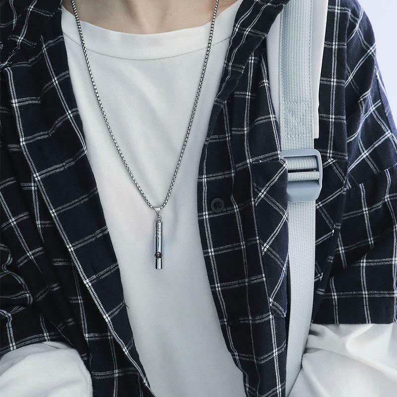 Модное мужское хип-хоп ожерелье из титановой стали - Стильный, универсальный и эмоциональный парный аксессуар.