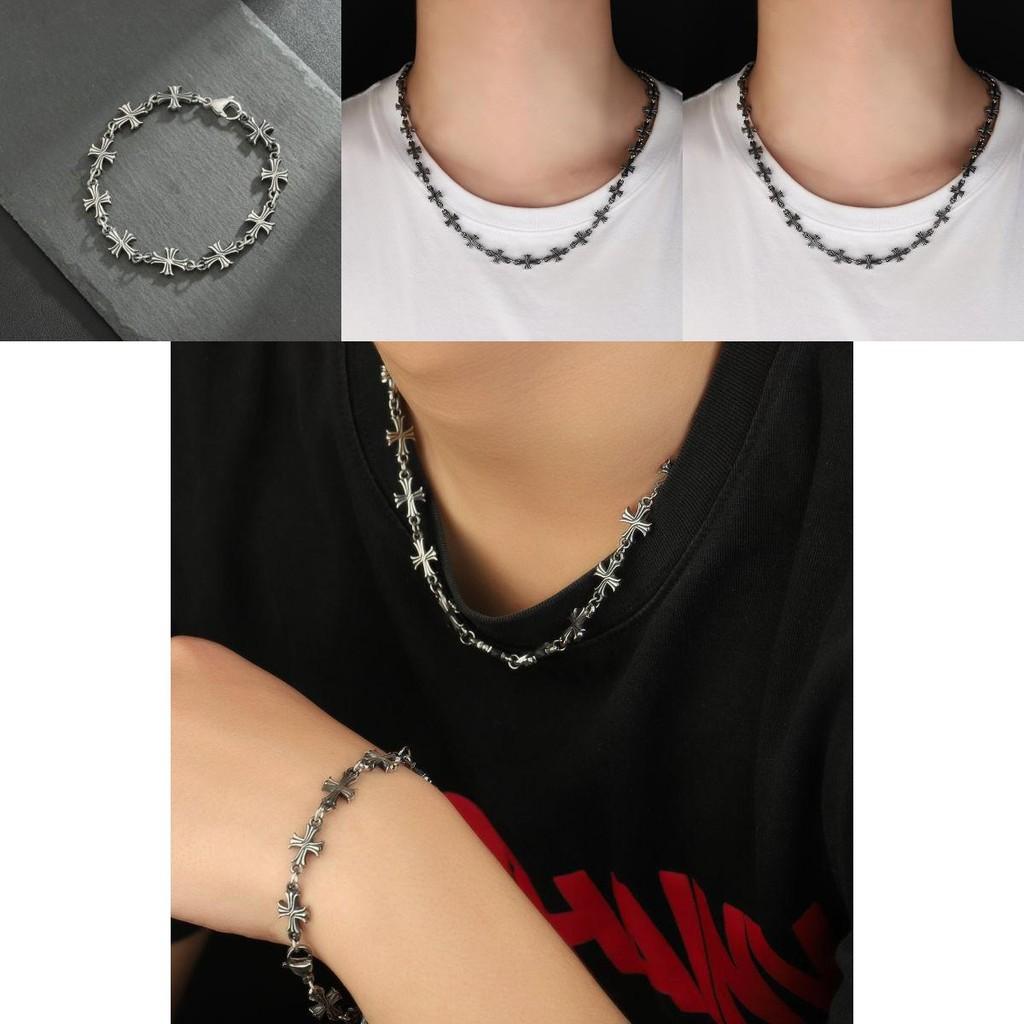 Fashionable Punk Style Cross Necklace Stunning Alloy Pendant Accessory For All