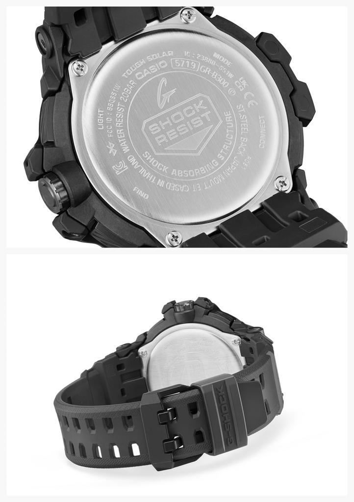 Мужские часы Casio G-Shock GRAVITYMASTER GR-B300-1AJF, черные, с Bluetooth, Tough Solar и конструкцией из биомассы.[Официальный японский продукт]