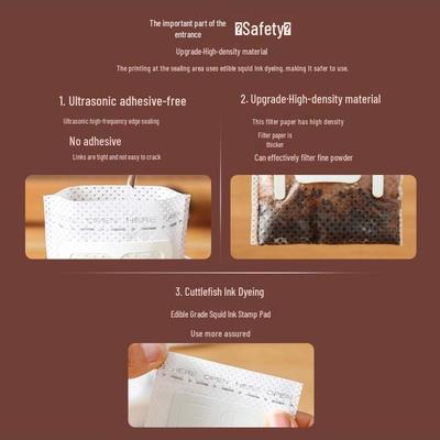 Одноразовые пакеты-фильтры для капельного кофе - Портативные подвесные с ушками, сетчатые чашки для ручного заваривания
