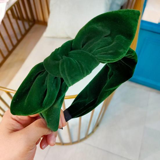 Повязка для волос с красивыми кроличьими ушками, удобная на ощупь, чистый цвет, бант, женские аксессуары для головы