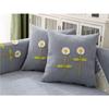 Universal Fabric Solid Color Embroidered Flower Sofa Cushion for All Seasons Modern Simple Non-slip Sofa Cushion Cover