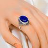 Natural Lapis Lazuli - Afghanistan 925 Sterling Silver Ring V4578, Blue Ring, Oval Ring, Valentin's Day Gift, Gift For Her, Birthday Gift, Handmade Je