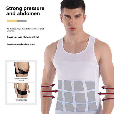 SlimnLift140D Мужское корректирующее белье: Нейлоновый жилет для похудения и коррекции живота