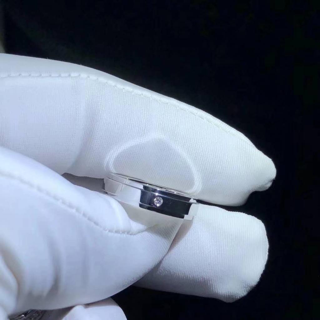 Buyee Серебряное кольцо 925 пробы для пары Кольцо с белым цирконом Кольцо на палец для женщин Мужчин Мода Классическое Свадебное Тонкое ювелирное изделие Круг