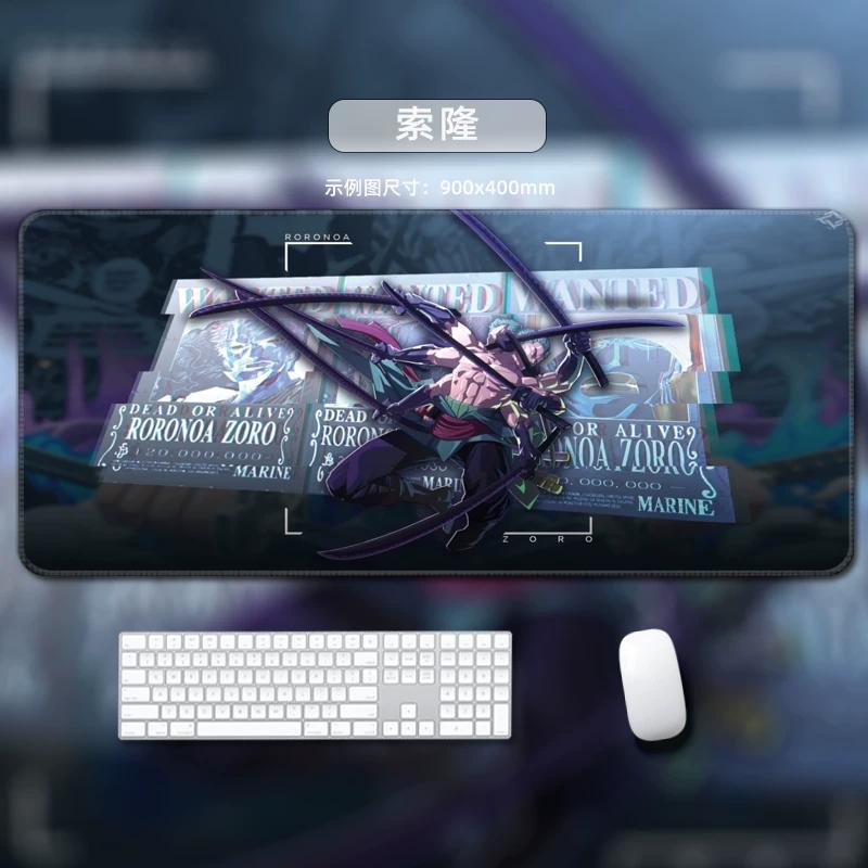 Цельный кожаный коврик для мыши  Большой Маленький Офисный Игровой Коврик для Клавиатуры Настольный Коврик Браслет из Щетины  Монки Д. Луффи  Ророноа Зоро  Декоративный настольный коврик
