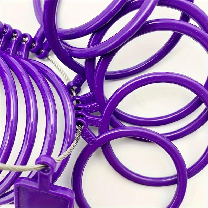 1 шт. Фиолетовый пластиковый измеритель браслетов для DIY-украшений Измерительный инструмент для диаметра запястья Петля-измеритель для точного определения размера браслета