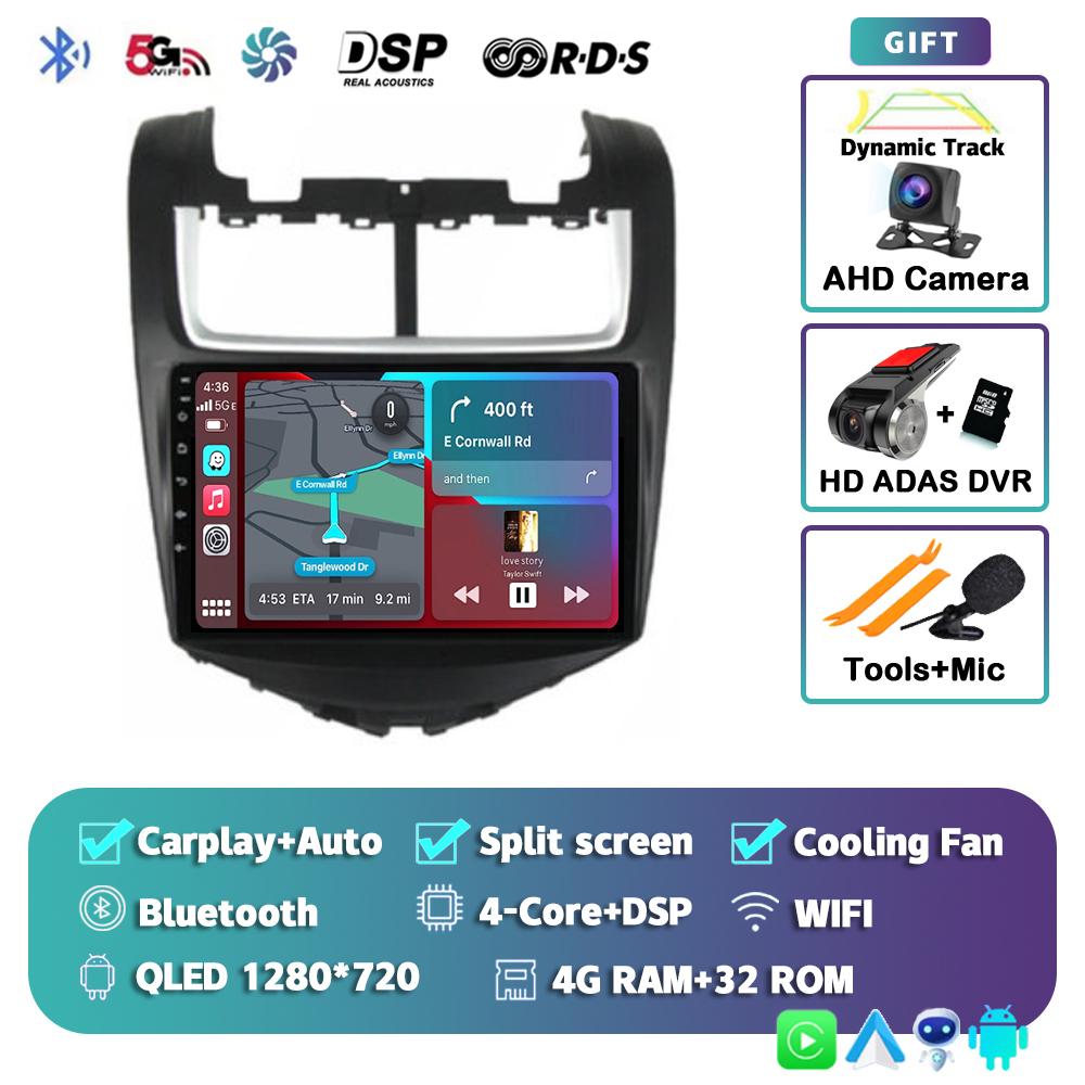 Android 14 Carplay Auto Car Radio For Chevrolet Aveo 2014 2015 2016 2017 Multimedia Player GPS Navigation DSP BT 2din DVD Stereo