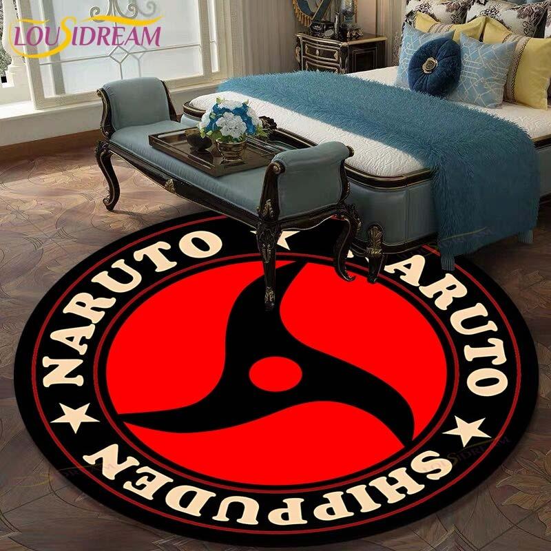 Круглый ковер с рисунком Наруто для гостиной, детский коврик, напольный коврик, коврик для ванной, ковер для спальни, коврик для детской комнаты