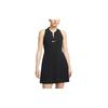 Sleeveless V-Neck Dress With Cut-Out Back And Logo Women Dress Black DX1428-010
