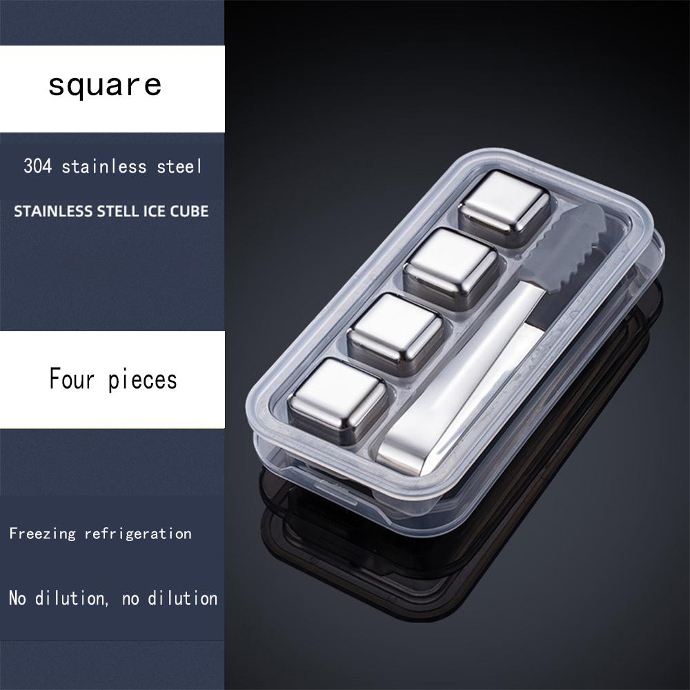 Whiskey Stones Stainless Steel High Cooling Technology Ice Cubes Reusable Wine Drink Freezer Cooler Rock for Birthday Gifts Men 6